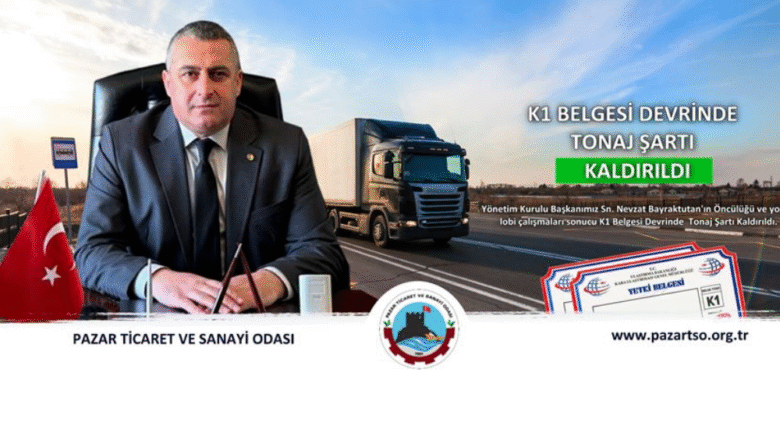  K1 BELGESİ DEVRİNDE TONAJ ŞARTI KALDIRILDI