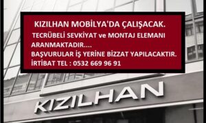 TECRÜBELİ SEVKİYAT ve MONTAJ ELEMANI ARANIYOR…