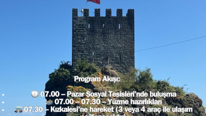  PAZAR’DA KIZKULESİ YÜZME ETKİNLİĞİ YAPILACAK…