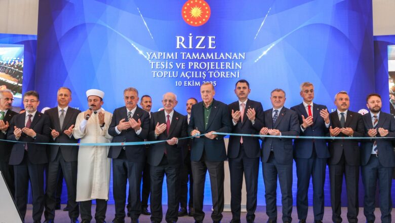  CUMHURBAŞKANIMIZ R.TAYYİP ERDOĞAN RİZE’DE TOPLU AÇILIŞ ve TEMEL ATMA TÖRENİNE KATILDI..
