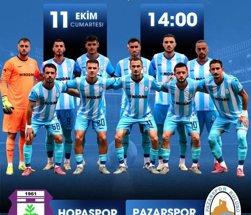  PAZARSPOR , YARIN (11.10.25) ARHAVİ’DE HOPASPOR İLE KARŞILAŞIYOR…