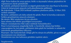 PAZARSPOR’UN EŞYA PİYANGOSU ÇEKİLİŞİ PAZARIN KURTULUŞ GÜNÜ YAPILACAK..
