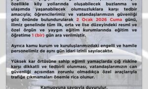 YARIN RİZE’DE OKULLAR  TATİL EDİLDİ…