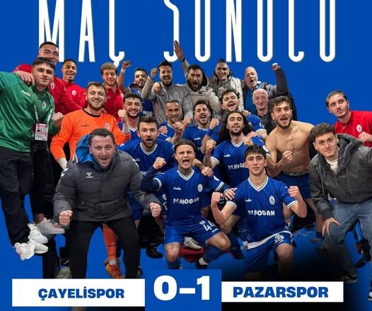  PAZARSPOR ÇAYELİSPOR ‘U DEPLASMAN’DA YENDİ…