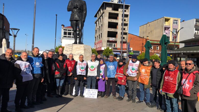  RİZE-PAZAR’DA OTURMA EYLEMİ YAPILDI.