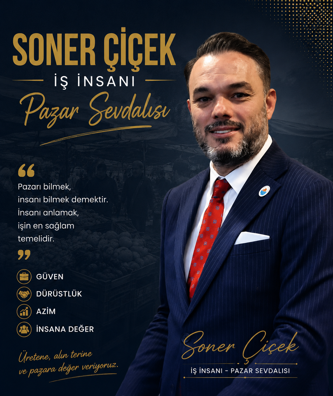 İŞ İNSANI  SONER ÇİÇEK.. KURBAN BAYRAMINIZI KUTLAR...