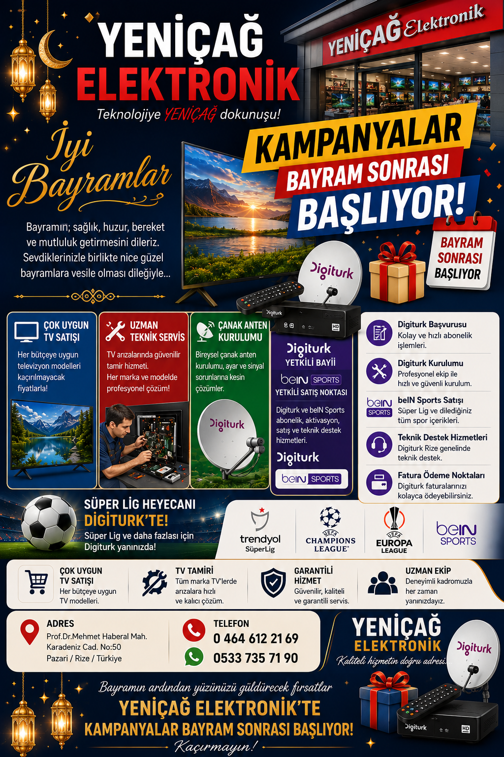 YENİÇAĞ  ELEKTRONİK'TE  KAMPANYALAR  BAŞLADI.
