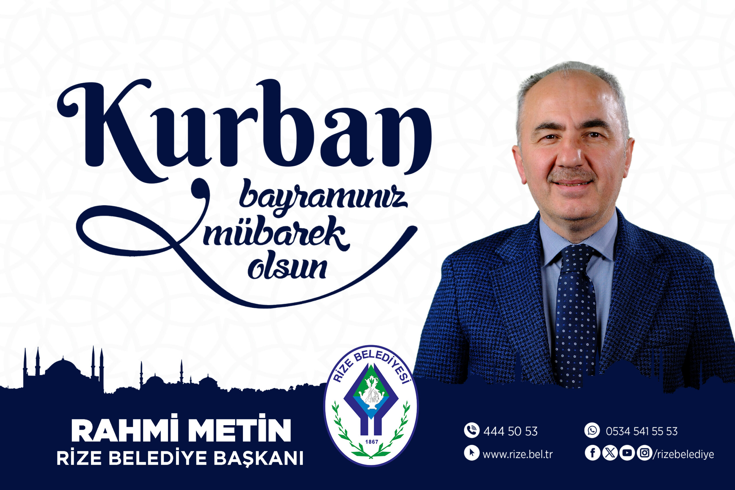 RİZE BELEDİYE BAŞKANI  RAHMİ METİN ... KURBAN BAYRAMINIZI KUTLAR...